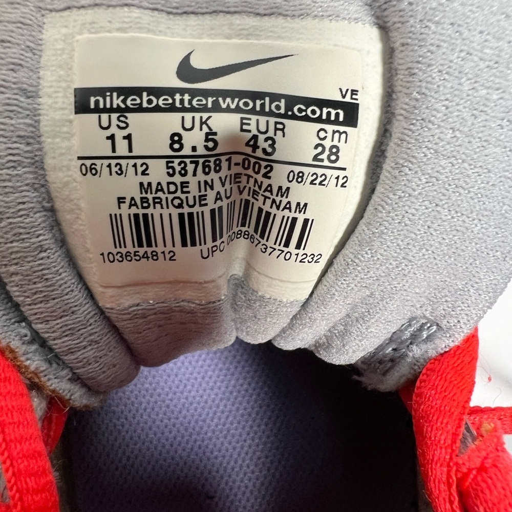 Nike Gray Anodyne DS Running Women Size 11 Lightweight Cushioned Trainer Sneaker - Picture 9 of 10